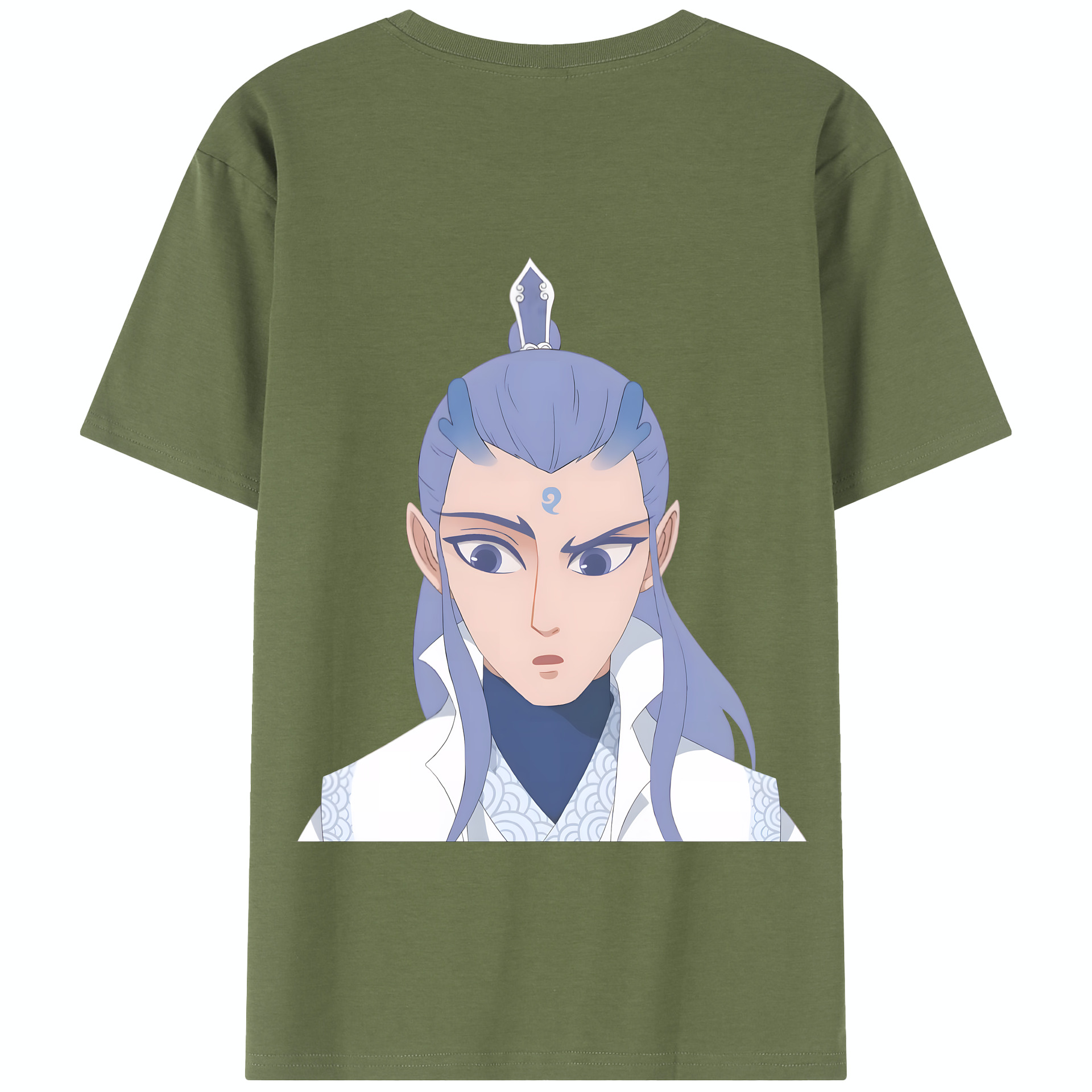（画像用） Ne Zha 2 ナタ 魔童の大暴れ 綿100％半袖Tシャツ（背面プリント）